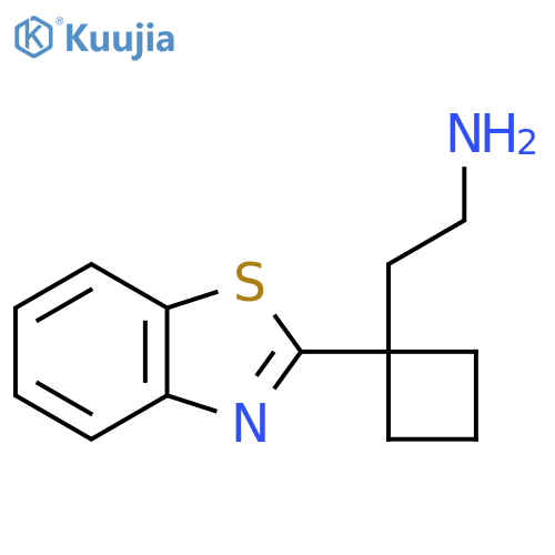 2-1-(1,3-benzothiazol-2-yl)cyclobutylethan-1-amine structure