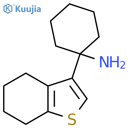 1-(4,5,6,7-tetrahydro-1-benzothiophen-3-yl)cyclohexan-1-amine structure