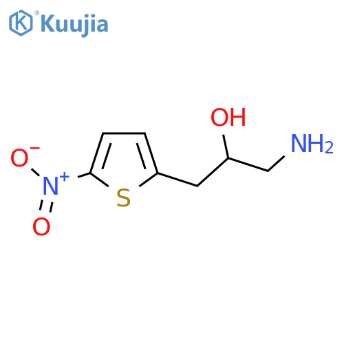 1-amino-3-(5-nitrothiophen-2-yl)propan-2-ol structure