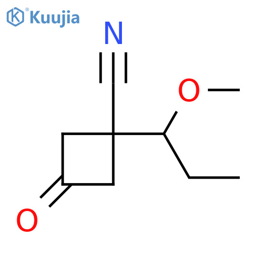 1-(1-Methoxypropyl)-3-oxocyclobutane-1-carbonitrile structure