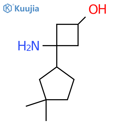 3-amino-3-(3,3-dimethylcyclopentyl)cyclobutan-1-ol structure