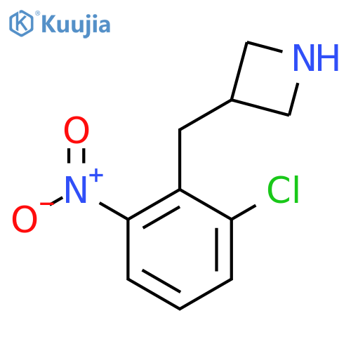3-(2-chloro-6-nitrophenyl)methylazetidine structure