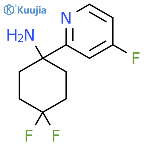 4,4-difluoro-1-(4-fluoropyridin-2-yl)cyclohexan-1-amine structure