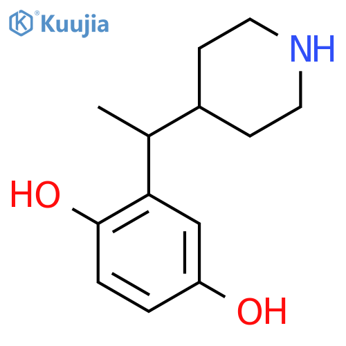 2-1-(piperidin-4-yl)ethylbenzene-1,4-diol structure