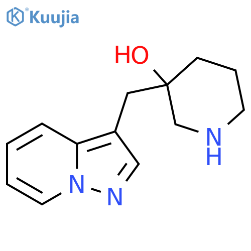 3-({pyrazolo1,5-apyridin-3-yl}methyl)piperidin-3-ol structure