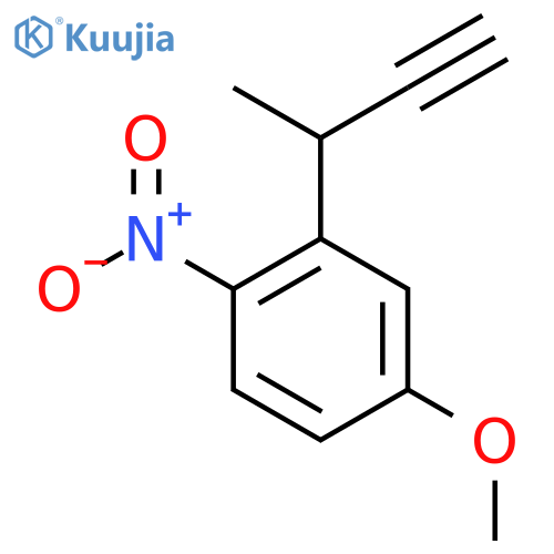 2-(but-3-yn-2-yl)-4-methoxy-1-nitrobenzene structure