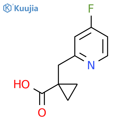 1-(4-fluoropyridin-2-yl)methylcyclopropane-1-carboxylic acid structure