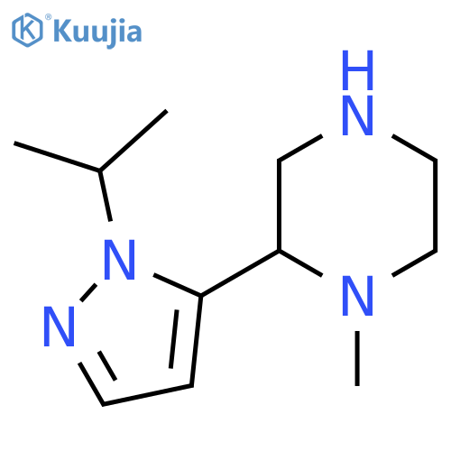 1-methyl-2-1-(propan-2-yl)-1H-pyrazol-5-ylpiperazine structure