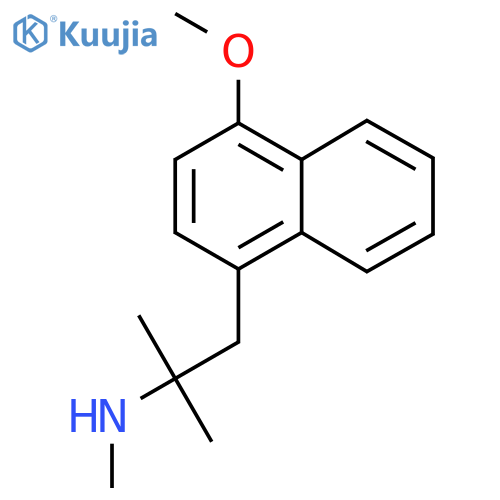 1-(4-methoxynaphthalen-1-yl)-2-methylpropan-2-yl(methyl)amine structure