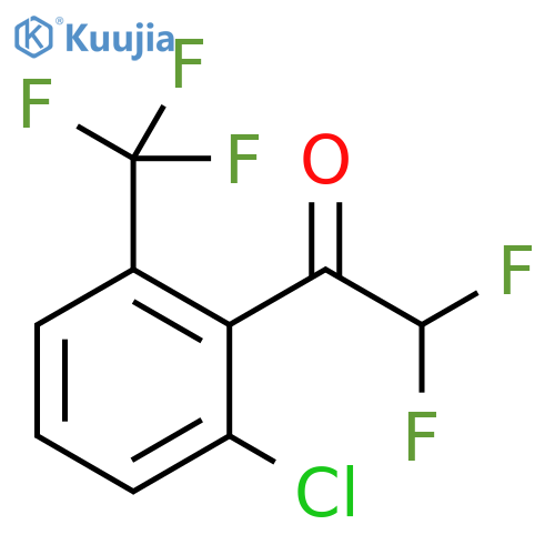 1-2-chloro-6-(trifluoromethyl)phenyl-2,2-difluoroethan-1-one structure