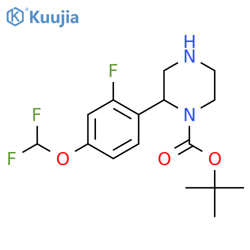 tert-butyl 2-4-(difluoromethoxy)-2-fluorophenylpiperazine-1-carboxylate structure