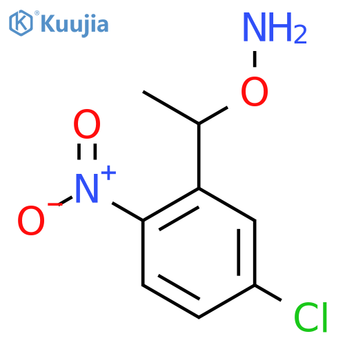 O-1-(5-chloro-2-nitrophenyl)ethylhydroxylamine structure