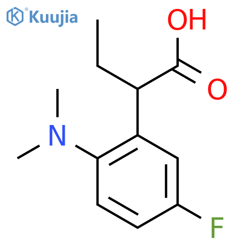 2-2-(dimethylamino)-5-fluorophenylbutanoic acid structure