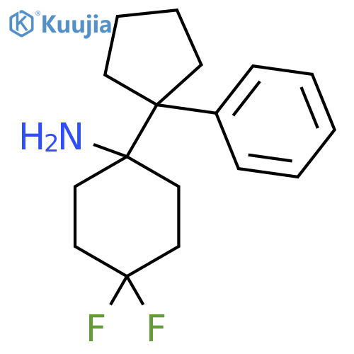 4,4-difluoro-1-(1-phenylcyclopentyl)cyclohexan-1-amine structure