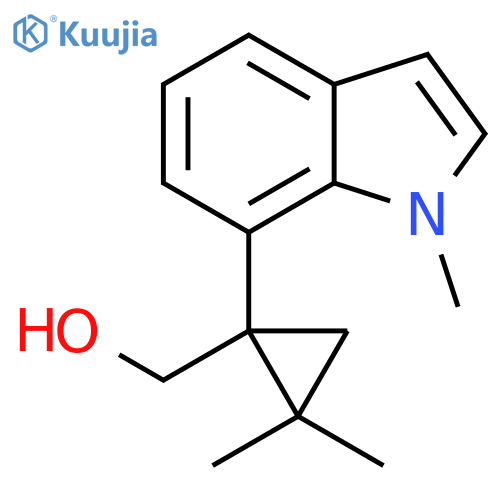 2,2-dimethyl-1-(1-methyl-1H-indol-7-yl)cyclopropylmethanol structure