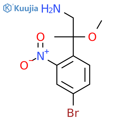 2-(4-bromo-2-nitrophenyl)-2-methoxypropan-1-amine structure