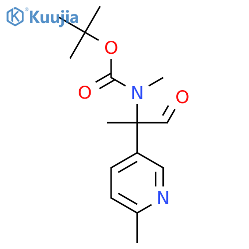 tert-butyl N-methyl-N-2-(6-methylpyridin-3-yl)-1-oxopropan-2-ylcarbamate structure