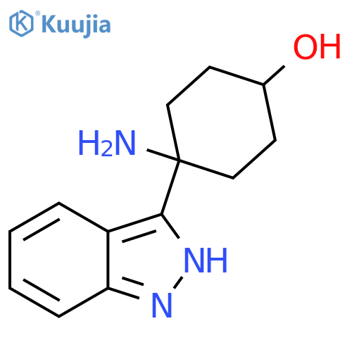 4-amino-4-(1H-indazol-3-yl)cyclohexan-1-ol structure