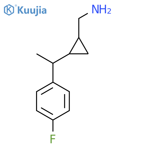 {2-1-(4-fluorophenyl)ethylcyclopropyl}methanamine structure
