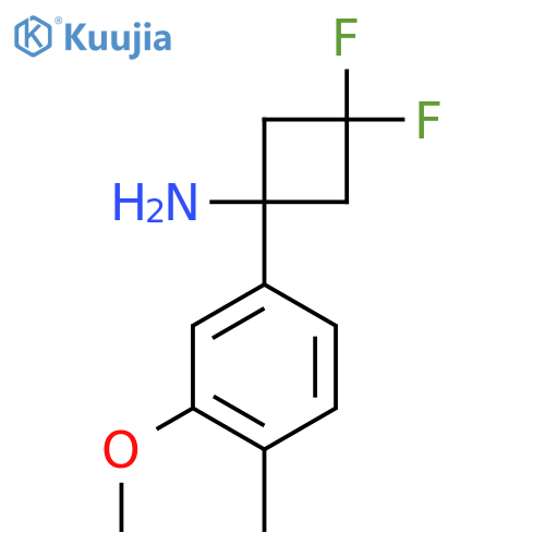 3,3-difluoro-1-(3-methoxy-4-methylphenyl)cyclobutan-1-amine structure