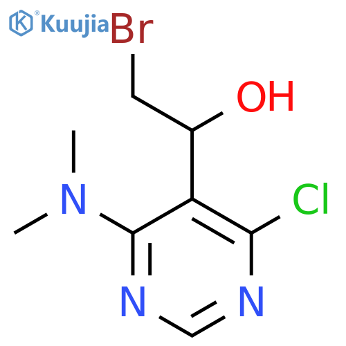 2-bromo-1-4-chloro-6-(dimethylamino)pyrimidin-5-ylethan-1-ol structure