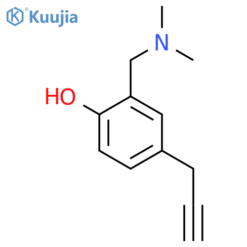 2-(dimethylamino)methyl-4-(prop-2-yn-1-yl)phenol structure