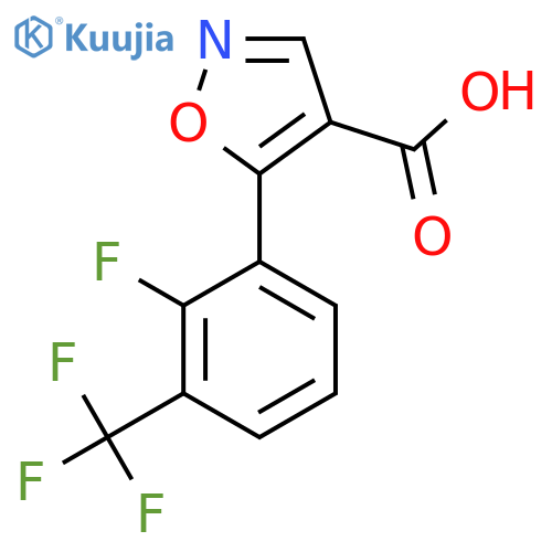 5-2-fluoro-3-(trifluoromethyl)phenyl-1,2-oxazole-4-carboxylic acid structure