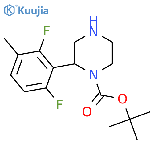 tert-butyl 2-(2,6-difluoro-3-methylphenyl)piperazine-1-carboxylate structure