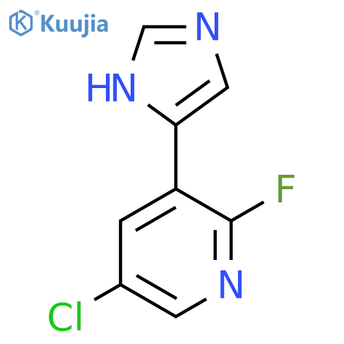 5-chloro-2-fluoro-3-(1H-imidazol-4-yl)pyridine structure