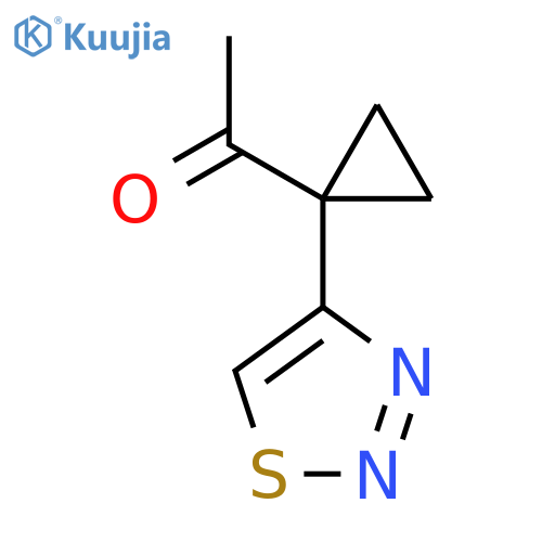 1-1-(1,2,3-thiadiazol-4-yl)cyclopropylethan-1-one structure