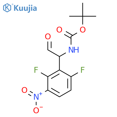 tert-butyl N-1-(2,6-difluoro-3-nitrophenyl)-2-oxoethylcarbamate structure