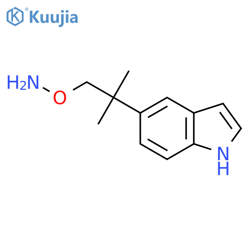 O-2-(1H-indol-5-yl)-2-methylpropylhydroxylamine structure