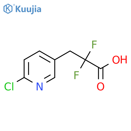 3-(6-Chloropyridin-3-yl)-2,2-difluoropropanoic acid structure
