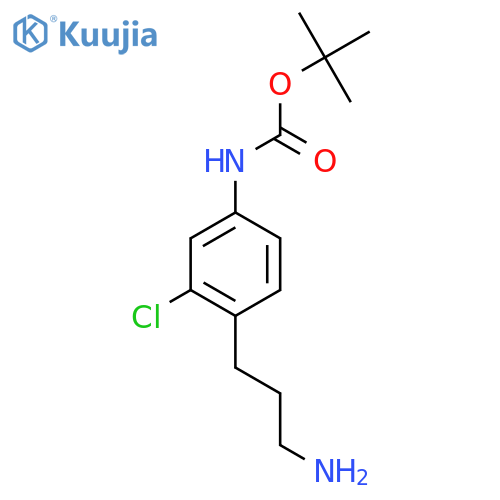 tert-butyl N-4-(3-aminopropyl)-3-chlorophenylcarbamate structure