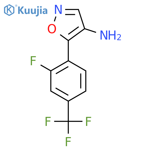 5-2-fluoro-4-(trifluoromethyl)phenyl-1,2-oxazol-4-amine structure