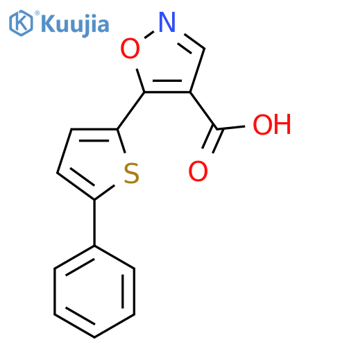 5-(5-Phenylthiophen-2-yl)-1,2-oxazole-4-carboxylic acid structure