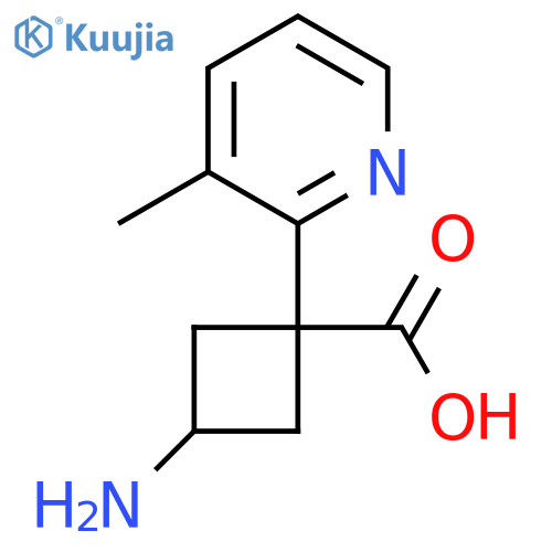 3-Amino-1-(3-methylpyridin-2-yl)cyclobutane-1-carboxylic acid structure