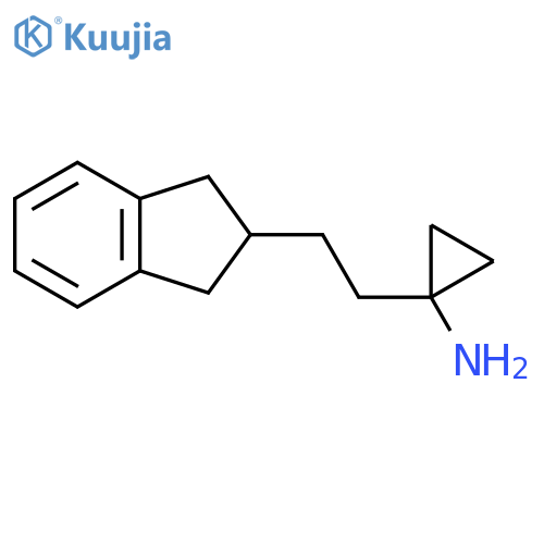1-2-(2,3-dihydro-1H-inden-2-yl)ethylcyclopropan-1-amine structure