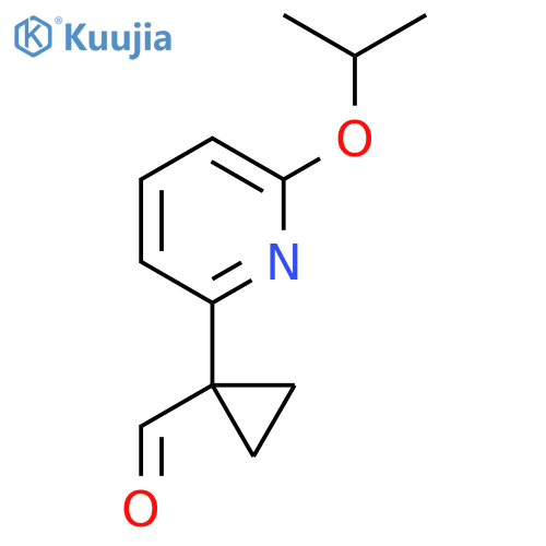 1-6-(propan-2-yloxy)pyridin-2-ylcyclopropane-1-carbaldehyde structure