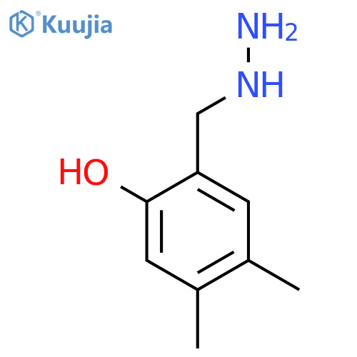 2-(Hydrazinylmethyl)-4,5-dimethylphenol structure