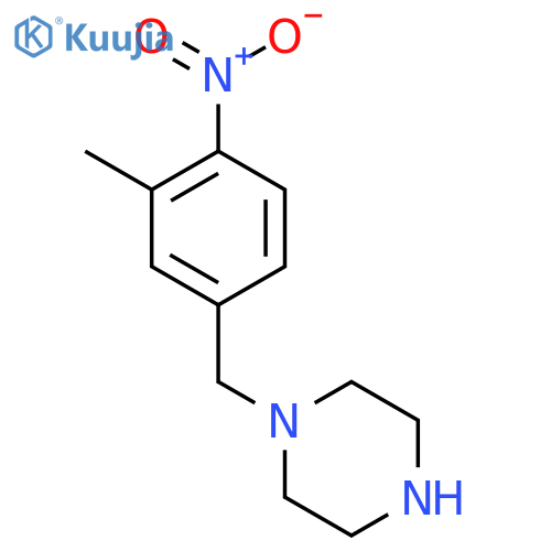 1-(3-methyl-4-nitrophenyl)methylpiperazine structure