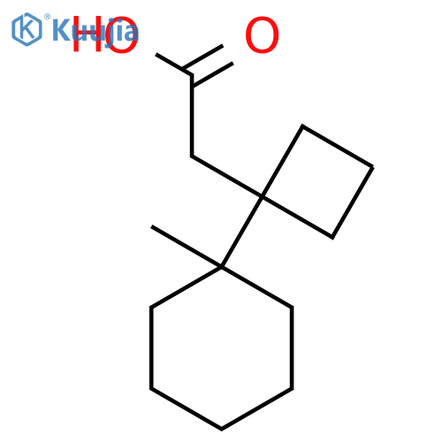 2-1-(1-methylcyclohexyl)cyclobutylacetic acid structure