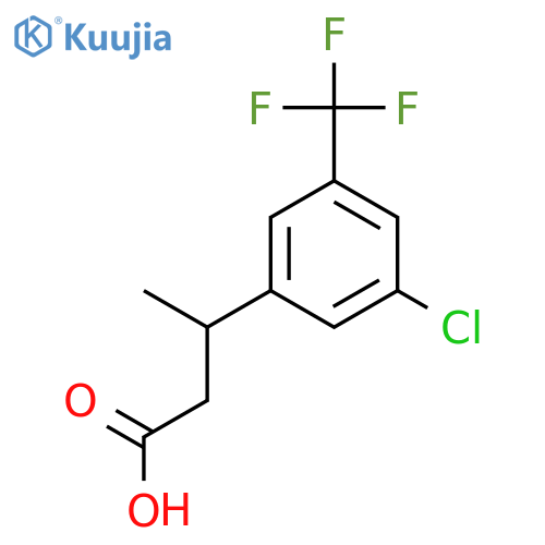 3-3-chloro-5-(trifluoromethyl)phenylbutanoic acid structure