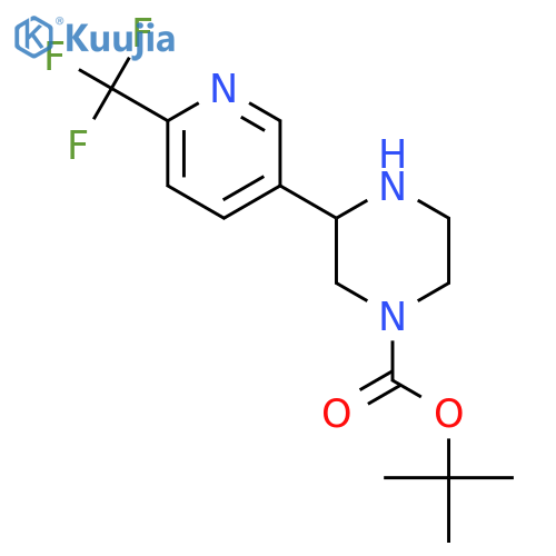 tert-butyl 3-6-(trifluoromethyl)pyridin-3-ylpiperazine-1-carboxylate structure