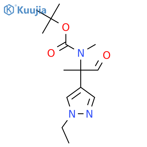 tert-butyl N-2-(1-ethyl-1H-pyrazol-4-yl)-1-oxopropan-2-yl-N-methylcarbamate structure