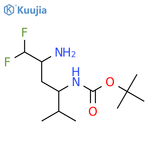 tert-butyl N-(5-amino-6,6-difluoro-2-methylhexan-3-yl)carbamate structure