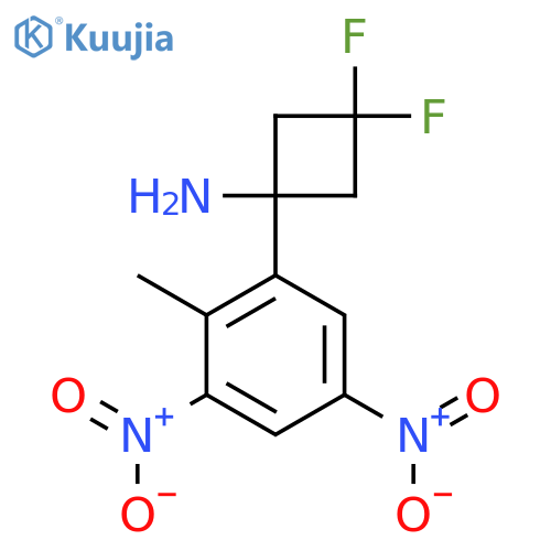 3,3-difluoro-1-(2-methyl-3,5-dinitrophenyl)cyclobutan-1-amine structure