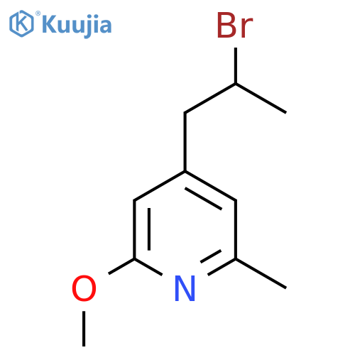 4-(2-bromopropyl)-2-methoxy-6-methylpyridine structure