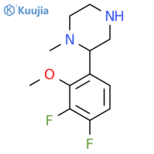 2-(3,4-difluoro-2-methoxyphenyl)-1-methylpiperazine structure