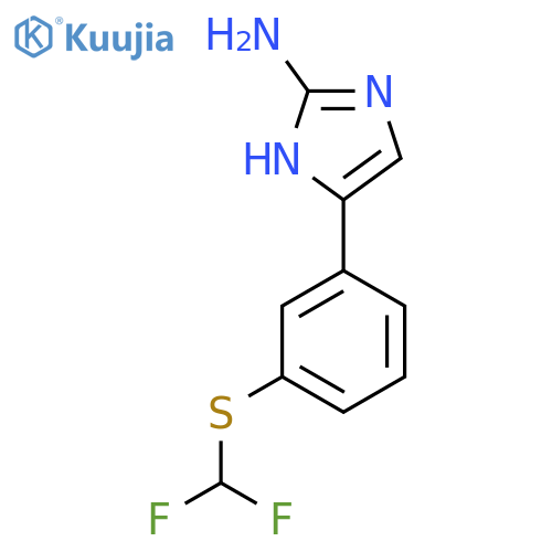 5-{3-[(difluoromethyl)sulfanyl]phenyl}-1H-imidazol-2-amine structure